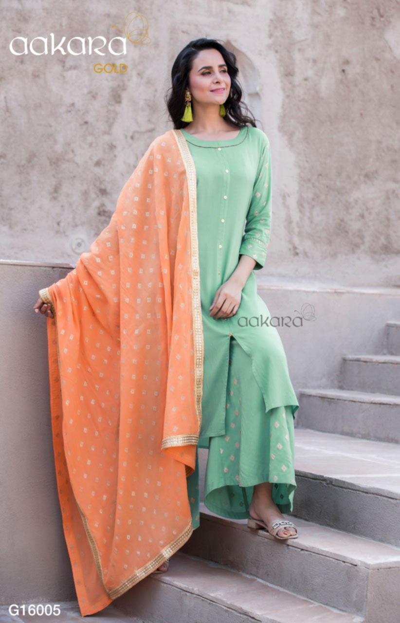 Aakara Gold Vol-16 Pant Palazzo Kurtis Set Aakara Gold Vol-16 Pant Palazzo Kurtis Set